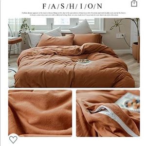 Pumpkin Jersey Knit Duvet Cover Set